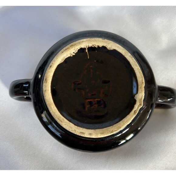 1970s Pfaltzgraff Open Sugar Bowl - Brown Drip - 2.5"H Vintage - Picture 4 of 8